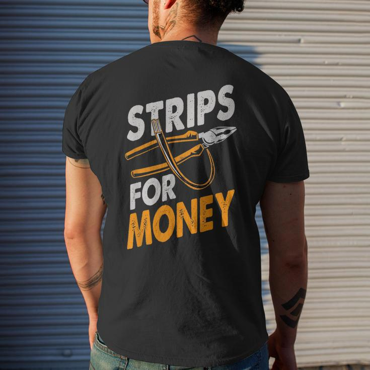 Powerline Electrical Dad Electricians Gift Strips For Money Mens Back Print T-shirt Gifts for Him