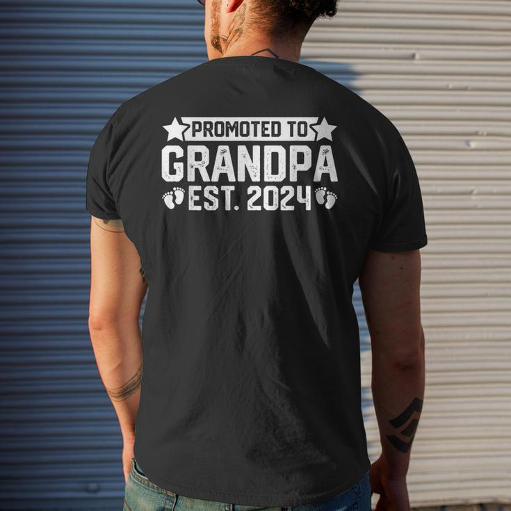 Pregnancy Announcement Grandparents Promoted To Grandpa 2024 Gift For Mens Mens Back Print T-shirt Gifts for Him