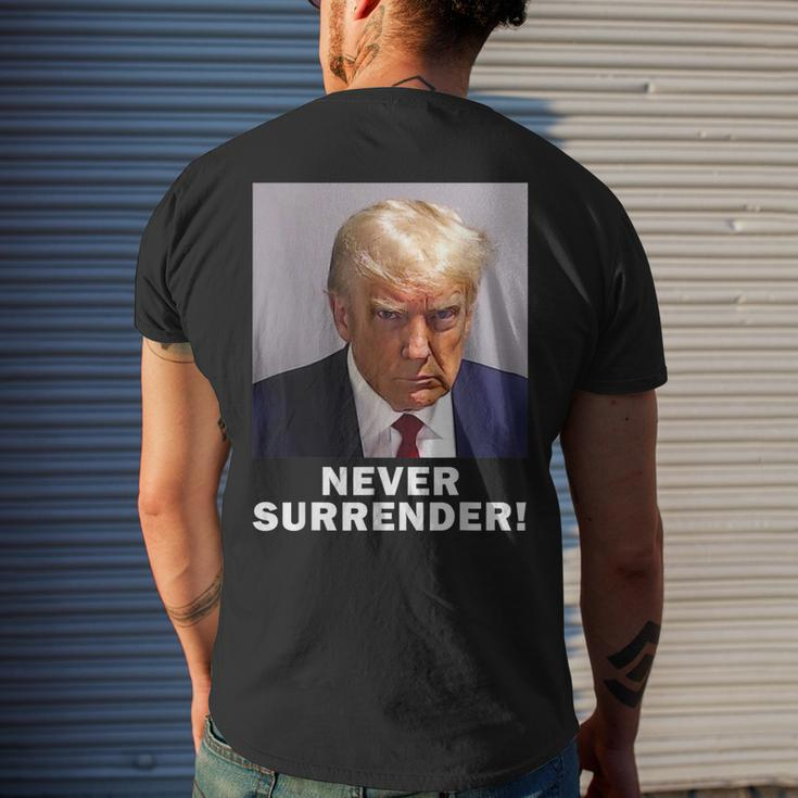 President Legend Trump 2024 Hot Never Surrender Men's T-shirt Back Print Gifts for Him