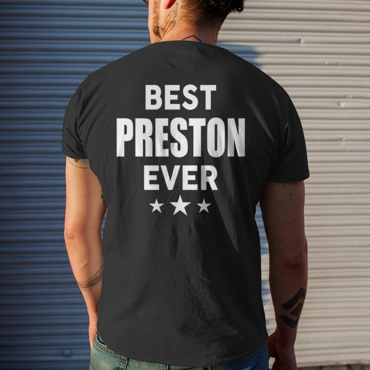 Preston Name Gift Best Preston Ever V2 Mens Back Print T-shirt Gifts for Him