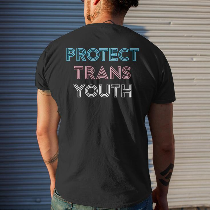 Protect Trans Youth Transgender Lgbt Pride Mens Back Print T-shirt Gifts for Him
