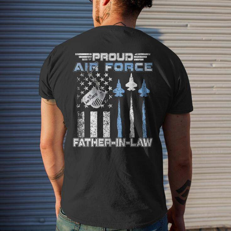 Proud Air Force Fatherinlaw Us Air Force Graduation Gift Mens Back Print T-shirt Gifts for Him