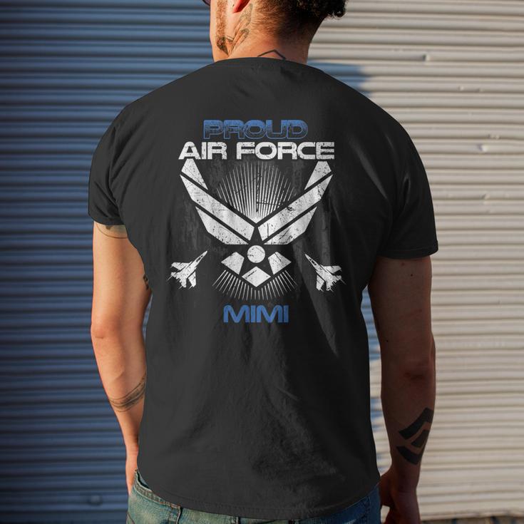 Proud Air Force Mimi Veterans Day Men's Back Print T-shirt | Mazezy