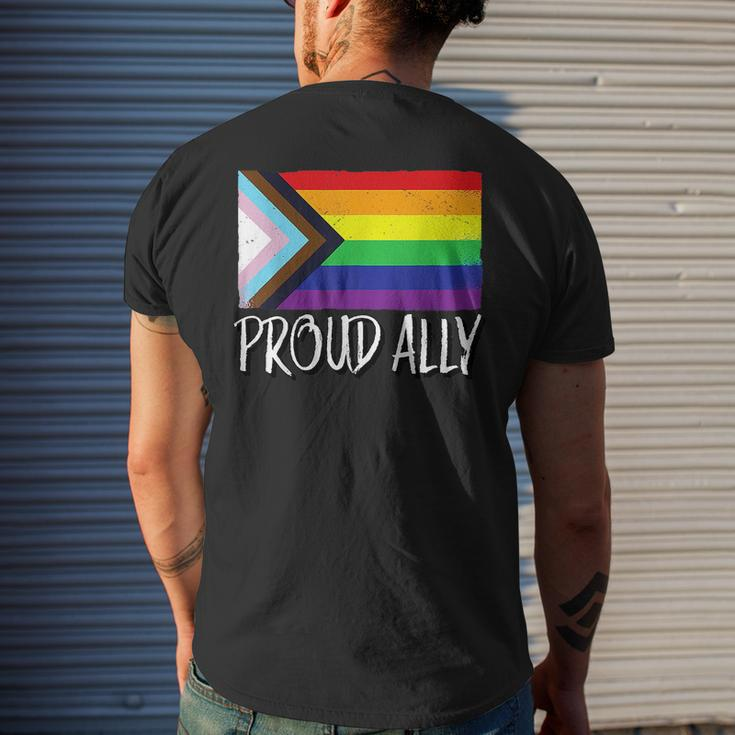 Proud Ally Pride Month Lgbt Transgender Flag Gay Lesbian Mens Back Print T-shirt Gifts for Him