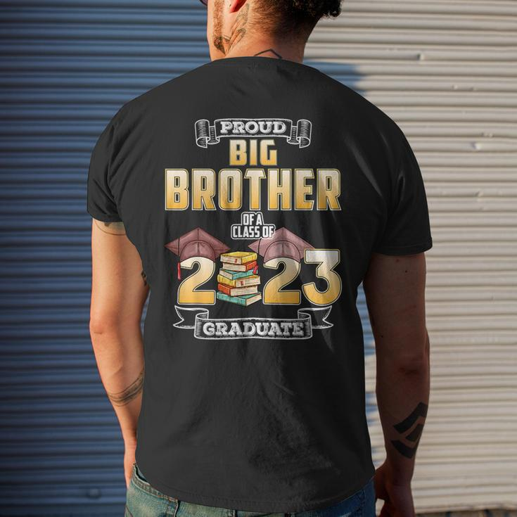 Proud Big Brother Of A Class Of 2023 Graduate Graduation Men Mens Back Print T-shirt Gifts for Him