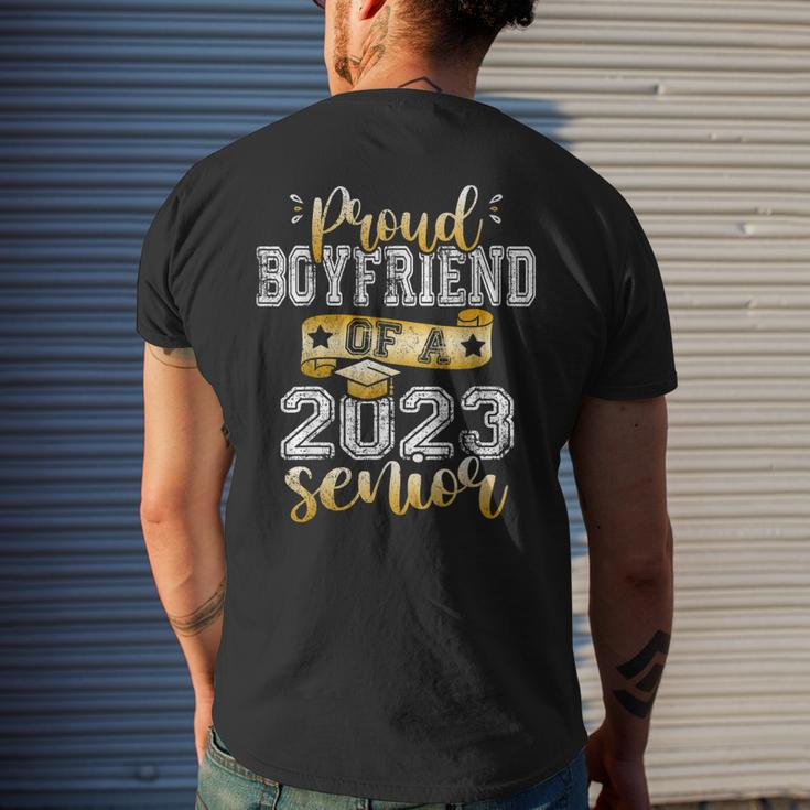 Proud Boyfriend Of A 2023 Senior Class Of 2023 Graduate Men's Back Print T-shirt Gifts for Him