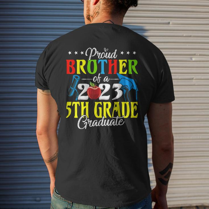 Proud Brother Of A 2023 5Th Grade Graduate Family Lover Men's Back Print T-shirt Gifts for Him