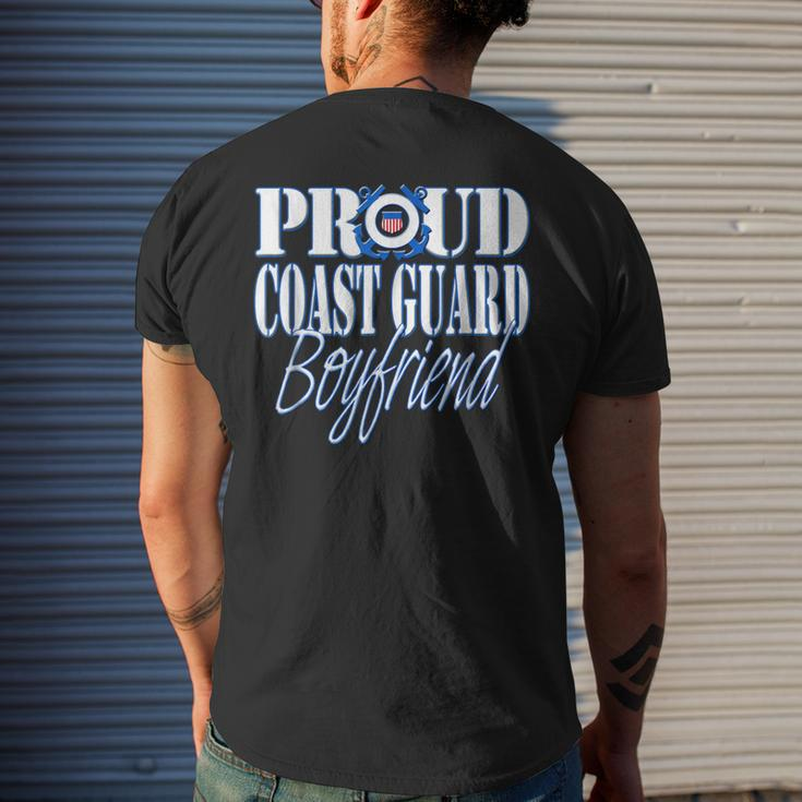 Proud Coast Guard Boyfriend Us Military Men Funny Military Gifts Mens Back Print T-shirt Gifts for Him