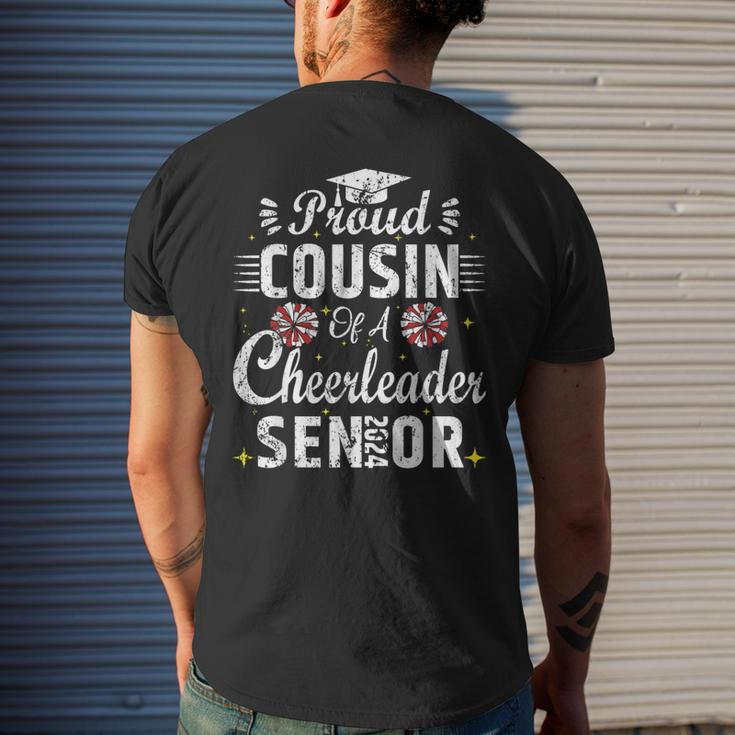 Proud Cousin Of Cheerleader Senior 2024 Senior Cheer Cousin Men's T-shirt Back Print Gifts for Him