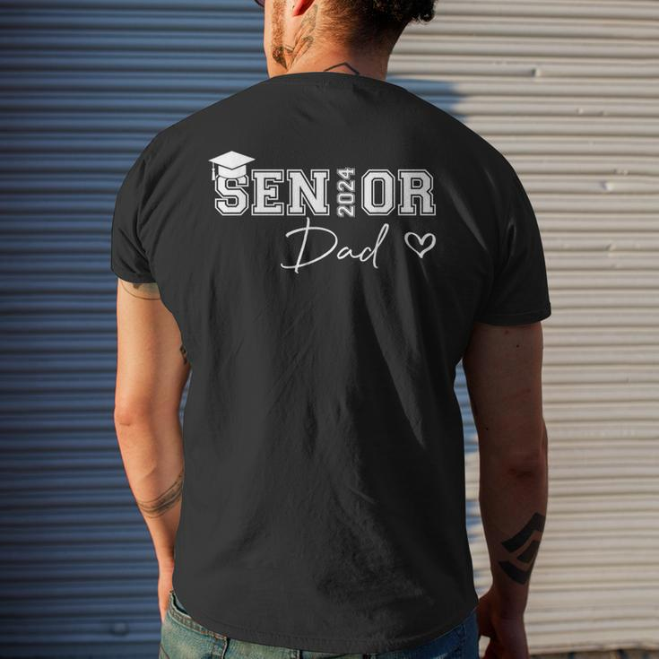 Proud Dad Cute Heart Graduate Senior 2024 Men's T-shirt Back Print Gifts for Him