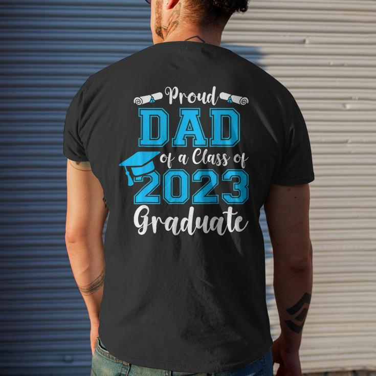 Proud Dad Of A Class Of 2023 Graduate Senior 23 Graduation Mens Back Print T-shirt Gifts for Him