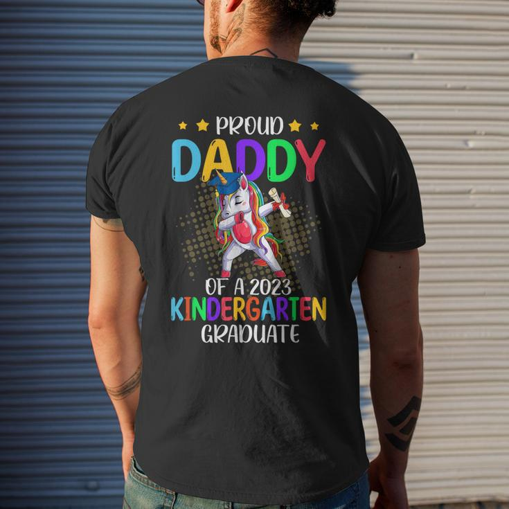 Proud Daddy Of A 2023 Kindergarten Graduate Unicorn Gift Mens Back Print T-shirt Gifts for Him