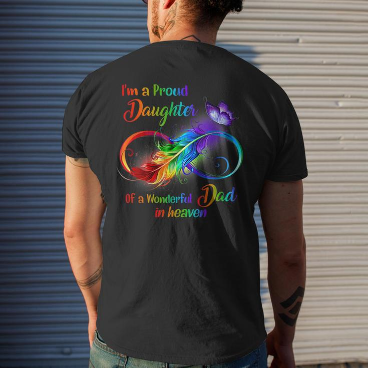 Im A Proud Daughter Of A Wonderful Dad In Heaven Men's Back Print T-shirt Gifts for Him