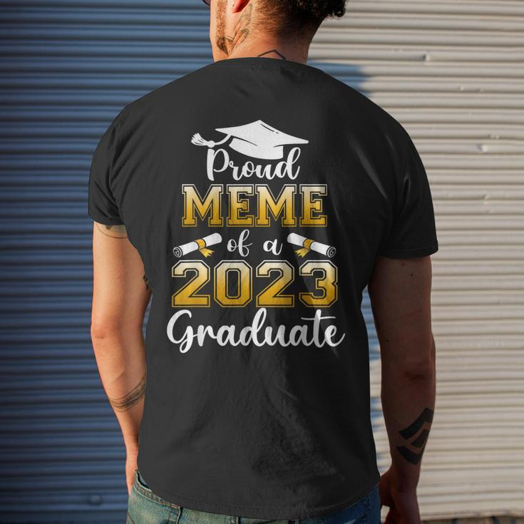 Proud Meme Of A Class Of 2023 Graduate Senior 23 Men's Back Print T-shirt Gifts for Him