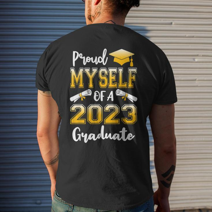 Proud Myself Of A Class Of 2023 Graduate Senior Graduation Men's Back Print T-shirt Gifts for Him
