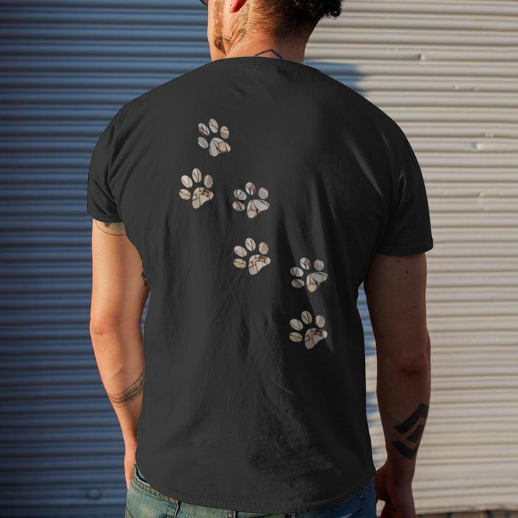 Puppy Paw Print Pet Lover Dog Lovers Animal Rescue Rights Men's T-shirt Back Print Gifts for Him