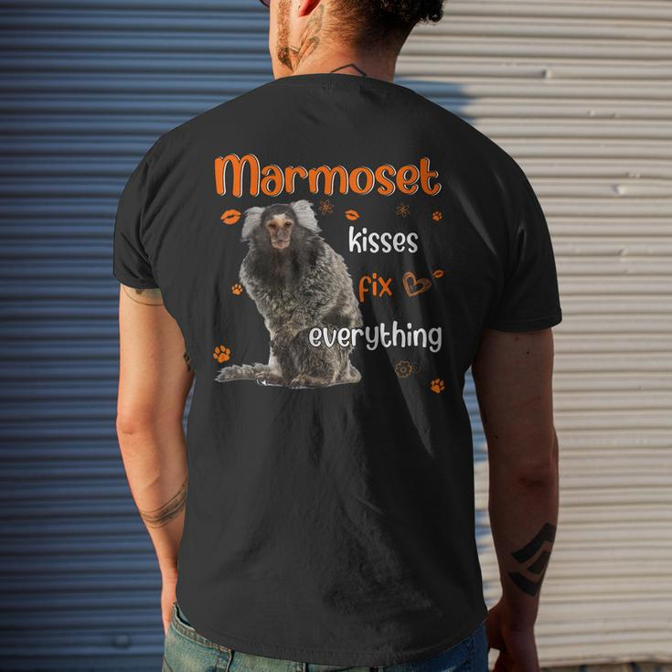 Pygmy Marmoset Kisses Fix Everything Heart Men's Back Print T-shirt Gifts for Him