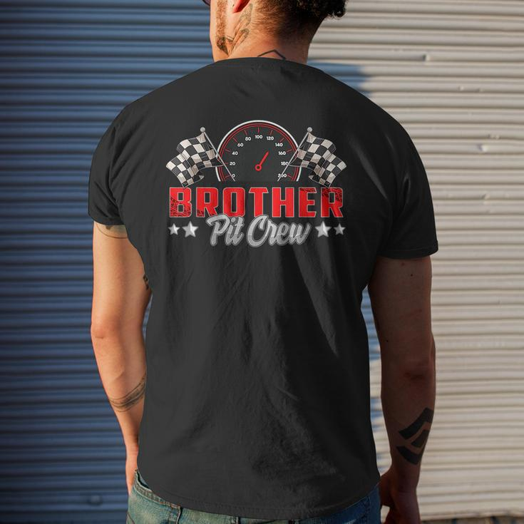 Race Car Birthday Party Racing Family Brother Pit Crew Funny Gifts For Brothers Mens Back Print T-shirt Gifts for Him
