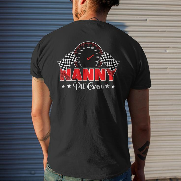 Race Car Racing Family Nanny Pit Crew Birthday Party Gift Racing Funny Gifts Mens Back Print T-shirt Gifts for Him