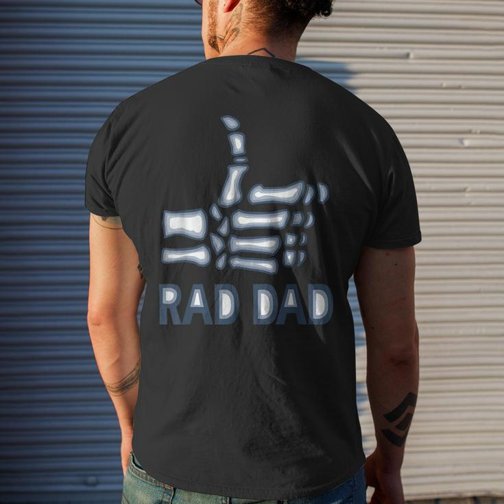 Rad Dad Skeleton Radiology Tech Xray Fathers Day Men's Back Print T-shirt Gifts for Him