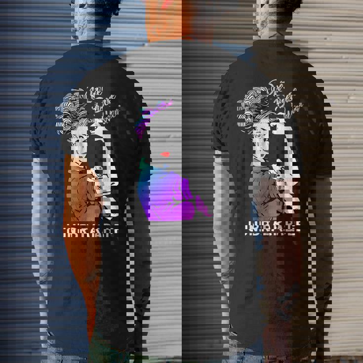 Rare Disease Warrior Unbreakable Awareness Men's T-shirt Back Print Gifts for Him