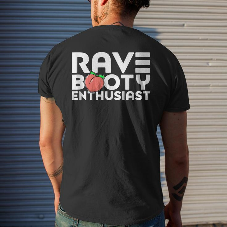 Rave Booty Enthusiast Quote Outfit Edm Music Festival Funny Mens Back Print T-shirt Gifts for Him