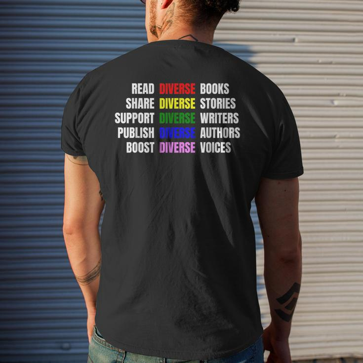 Read Diverse Books Reading Equality Book Lover Reading Funny Designs Funny Gifts Mens Back Print T-shirt Gifts for Him