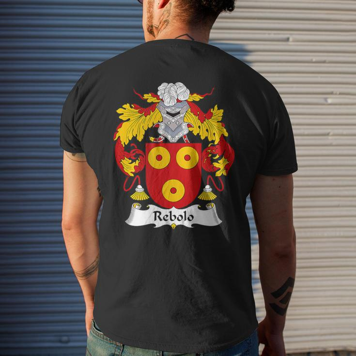 Rebolo Coat Of Arms Family Crest Men's T-shirt Back Print Gifts for Him