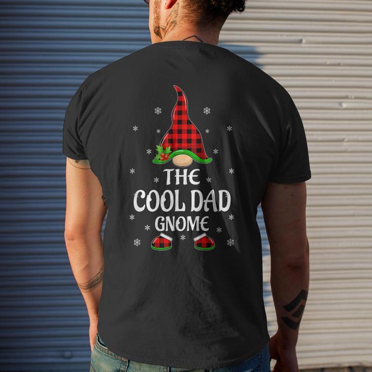 Red Buffalo Plaid Matching The Cool Dad Gnome Christmas Men's Back Print T-shirt Gifts for Him