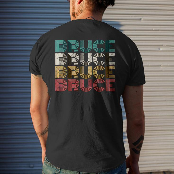 Retro Bruce Vintage Distressed Style Men's T-shirt Back Print Gifts for Him