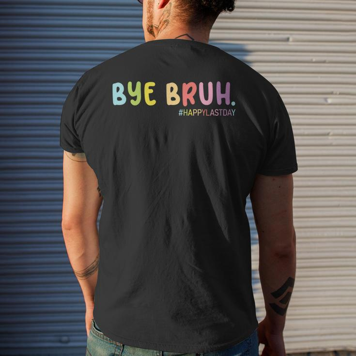 Retro End Of School Year Happy Last Day Summer Bruh We Out Men's Back Print T-shirt Gifts for Him