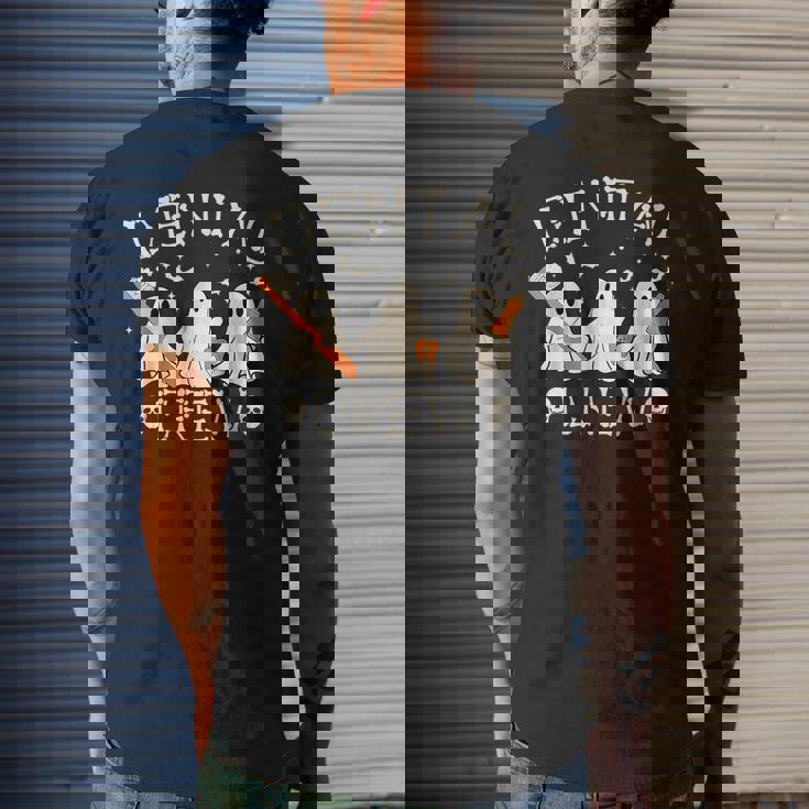 Retro Halloween Dental Crew Boo Th Dentist Hygiene Men's T-shirt Back Print Gifts for Him