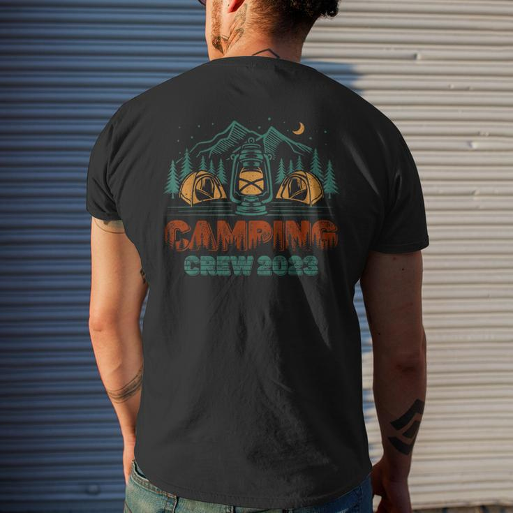 Retro Vintage Camping Crew 2023 Camper Outdoor Summer Camp Mens Back Print T-shirt Gifts for Him