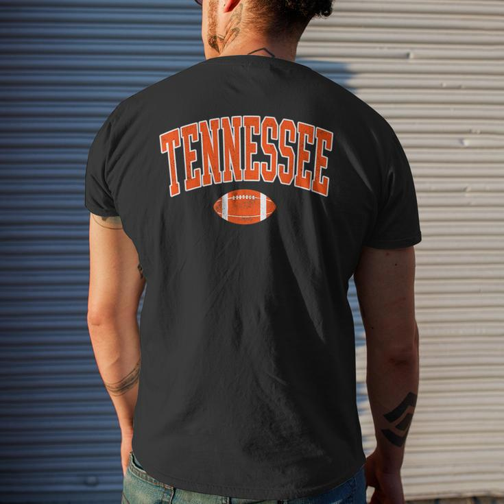 Retro Vintage Tennessee State Football Distressed Men's T-shirt Back Print Gifts for Him