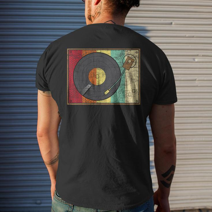 Retro Vintage Vinyl Record Player - Turntable Music Lover Vinyl Funny Gifts Mens Back Print T-shirt Gifts for Him