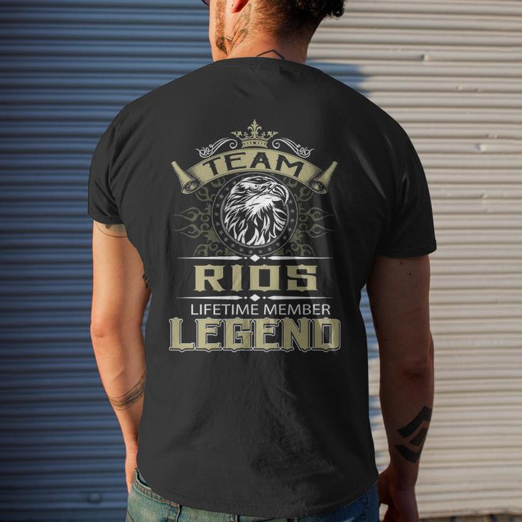 Rios Name Gift Team Rios Lifetime Member Legend Mens Back Print T-shirt Funny Gifts
