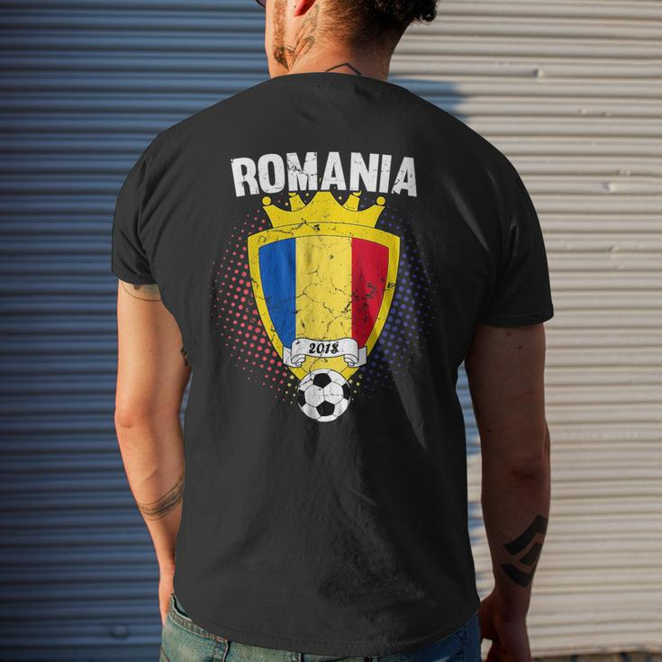 Romania Soccer 2018 Romanian Flag National Team Cup Mens Back Print T-shirt Gifts for Him