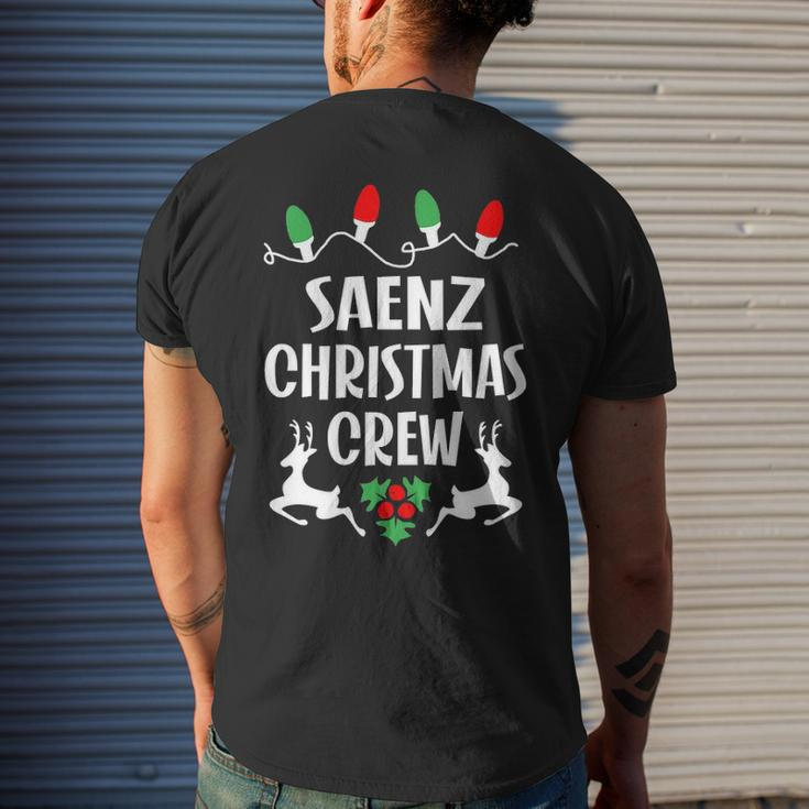 Saenz Name Gift Christmas Crew Saenz Mens Back Print T-shirt Gifts for Him