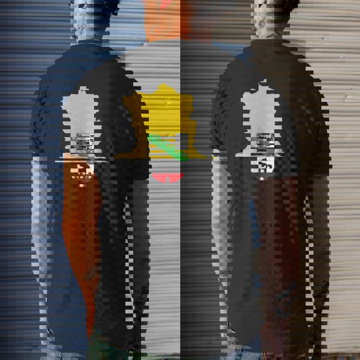 Saxony-Anhalt Flag German Region Men's T-shirt Back Print Gifts for Him Saxony-Anhalt Flag German Region Men's T-shirt Back Print Gifts for Him