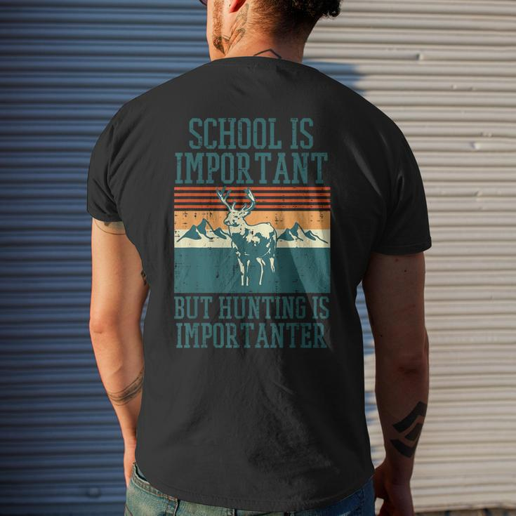 School Important Hunting Importanter Deer Hunter Boys Men's T-shirt Back Print Gifts for Him