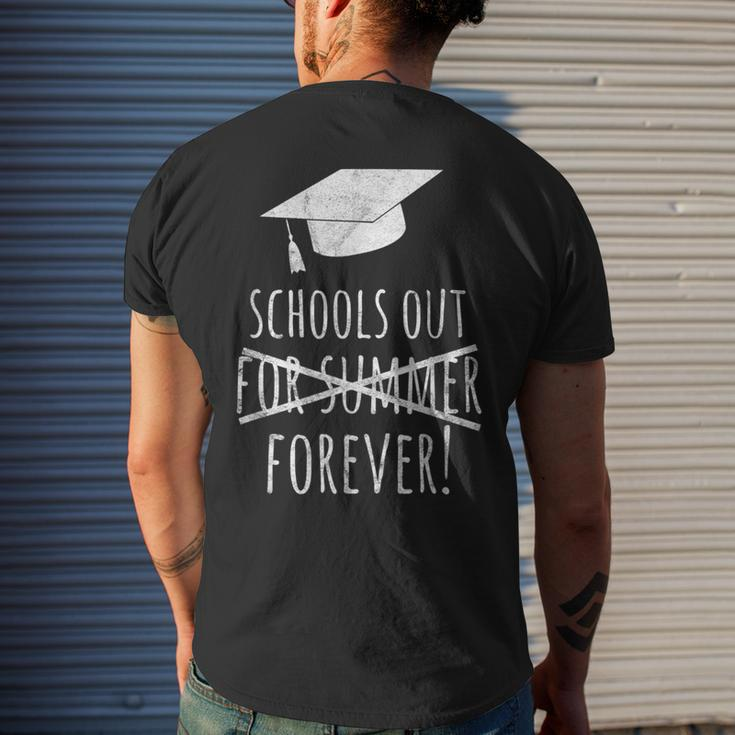 Schools Out Forever Graduation Laston Day Of School Men's Back Print T-shirt Gifts for Him