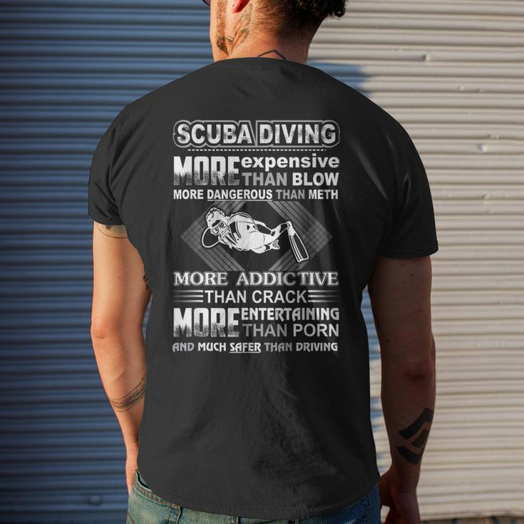 Scuba Diving More Expensive Than Blow - Funny Scuba Diving S Mens Back Print T-shirt Gifts for Him