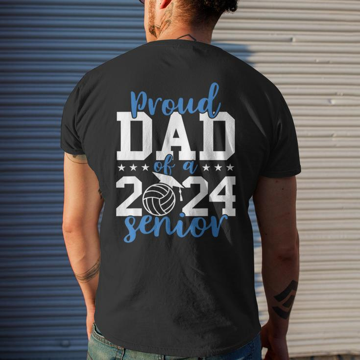 Senior Dad 2024 Volleyball Senior 2024 Class Of 2024 Men's T-shirt Back Print Gifts for Him