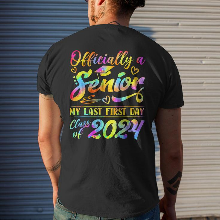 Senior Year 2024 Graduation Class Of 2024 My Last First Day Men's T-shirt Back Print Gifts for Him