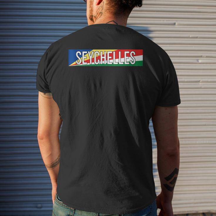Seychelles Flag Victoria Seychellois Pride Mens Back Print T-shirt Gifts for Him