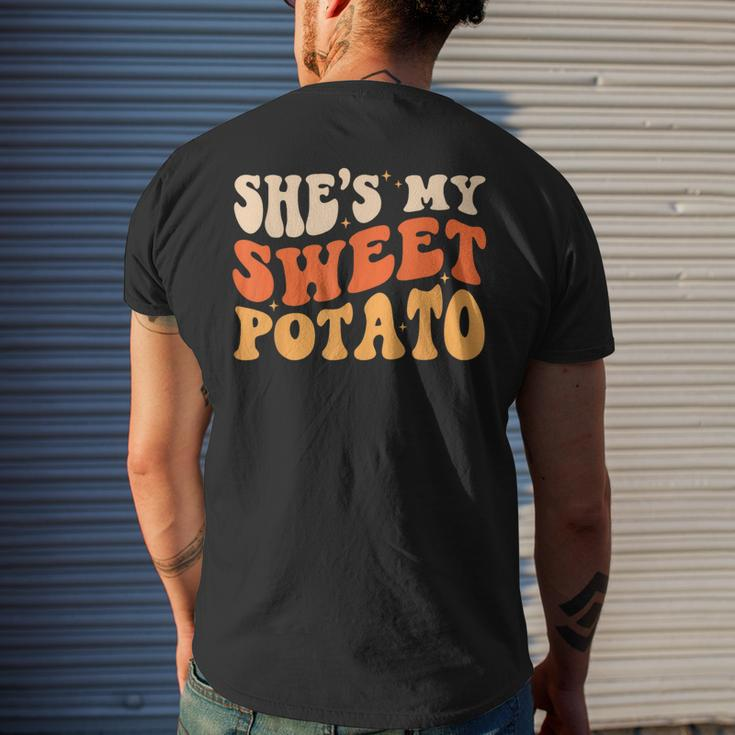 She Is My Sweet Potato I Yam Thanksgiving Matching Couples Men's T-shirt Back Print Gifts for Him