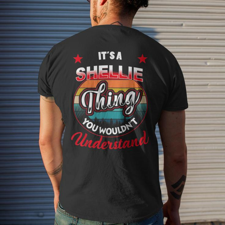 Shellie Name Its A Shellie Thing Mens Back Print T-shirt Gifts for Him