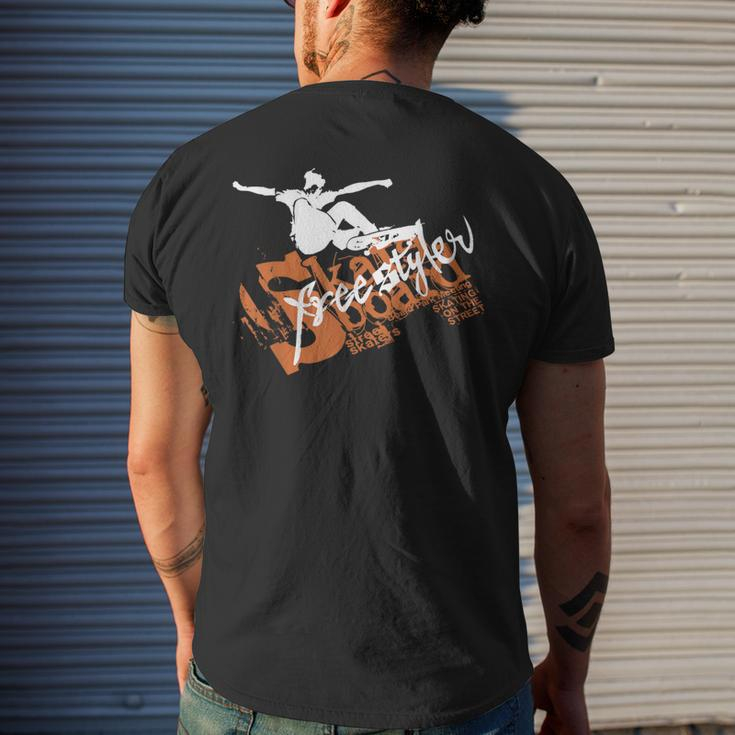 Skateboard Free Style Skateboarding Skate Men's T-shirt Back Print Gifts for Him