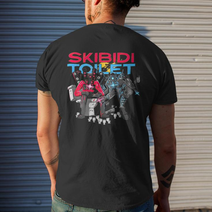 Skibidi Toilet Cameraman Speakerman Tvman Men's T-shirt Back Print Gifts for Him