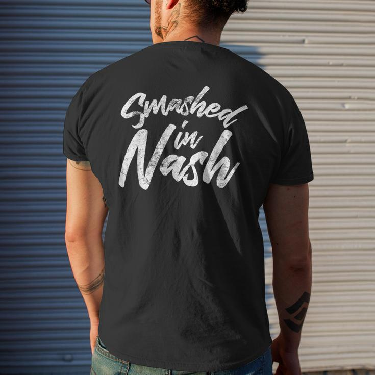 Smashed In Nash Nashville Tennessee Party Drinking Men's T-shirt Back Print Gifts for Him